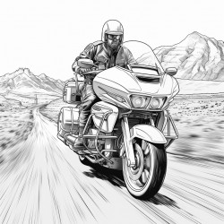 motorcycle cop with a lasso