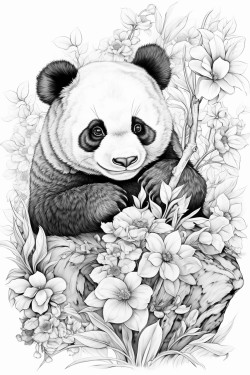 panda comiendo hojas