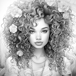 person with curly beautiful hair