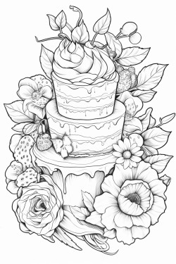 different strawberry themed desserts with flowers