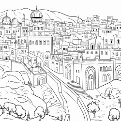 un coloriage pour un enfant de 6 ans sur le theme de la france et la palestine