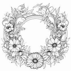 the word to in a floral frame