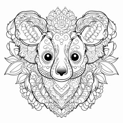 koala mandala style