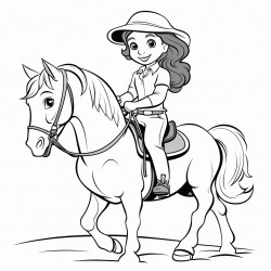 a girl riding a horse