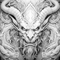 przeraajcy demon bardzo grony mroczny  symetryczny