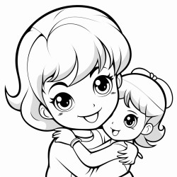 mother and kid hugging