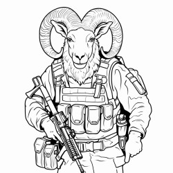 combat military tactical black goat