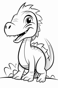 cute spinosaurus dinosaur bold and easy