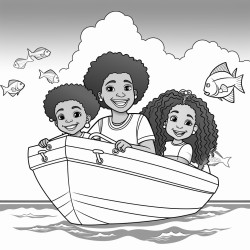 african american mermaid traveling with family