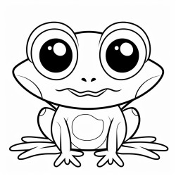 a cute kawaii frog