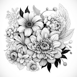 flowers herat shaped