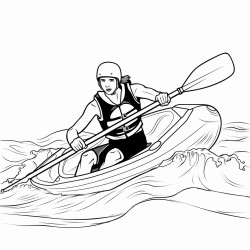 olympic canoe slalom female simple seen from a distance