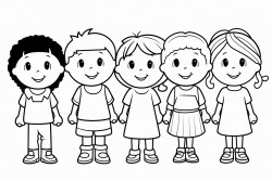 a group of simple characters some happy and some sad