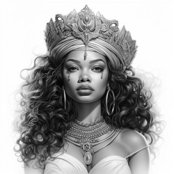 picture of strong black woman with a crown