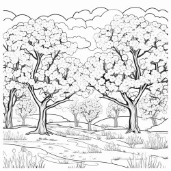 cherry blossom trees in full bloom