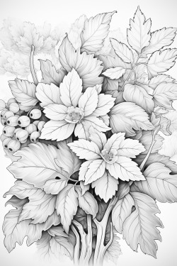 the design should focus on a variety of fall tree leaves like maple oak and birch with beautiful details that capture the seasons cozy vibe