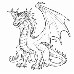 grand dragon with its wings spread