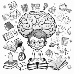 a big brain with the word indubitably