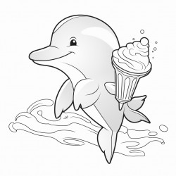 dolphin with ice cream