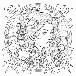 an astrology coloring book