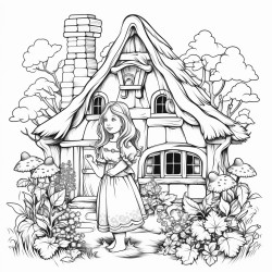 create a 40 page coloring book on elves and fairies their homes magical allure