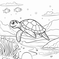 sea turtle seashore