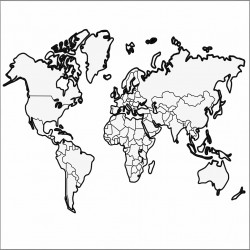 map of the world labeled map showing all the continents