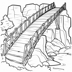 a bridge than spans a canyon but under the bridge you can see barriers to the edge of the canyon