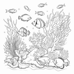 a living coral reef teeming with lives