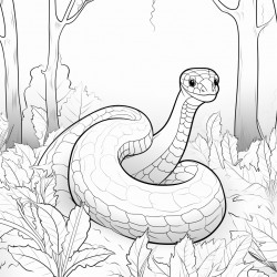 a snake in the forest