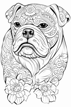 un bulldog anglais endormi