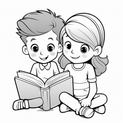kids reading book