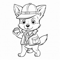 detective dog with squire