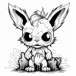 cute little zombie bunny