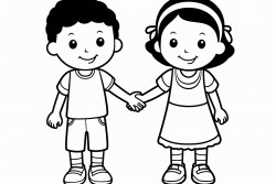kids holding hands