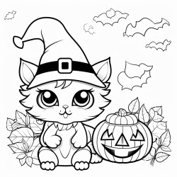 czarownica i wilkoak na halloween