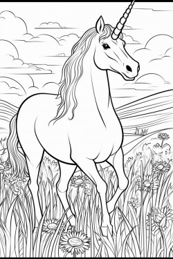 unicorn in field