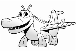 an alligator shaped airplane