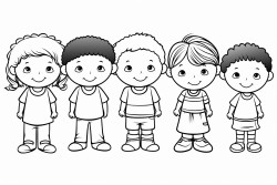 je veux un coloriage pour enfants avec 8 motsobjets commencant par la lettre a