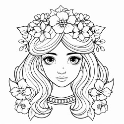 girl in flower crown