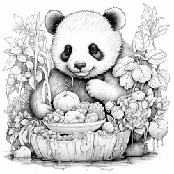 panda eats leasves