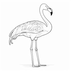 a flamingo stretching its wings and neck