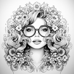a groovy ghost wearing sunglasses and a flower crown