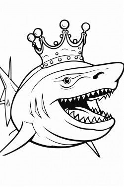 shark with a crown
