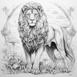 majestic zodiac leo standing proud