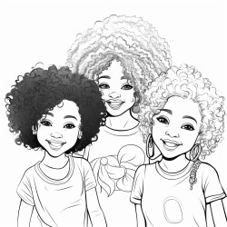 little black girls smiling with curly hair