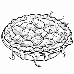 pie  encased in a flaky crust pie filled with fruits or custards