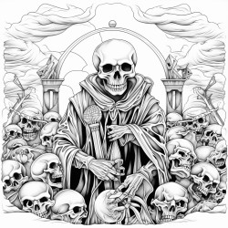 create a coloring page for contents of the dead mans pocket