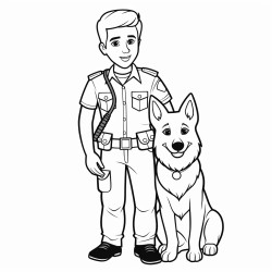 police officer with dog