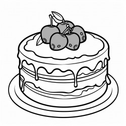 a cute cake with strawberries